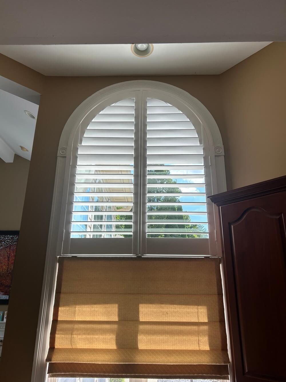 Excellent Archtop Shutters Over Kitchen Sink on Wynfield Pines Ct in Des Peres, MO