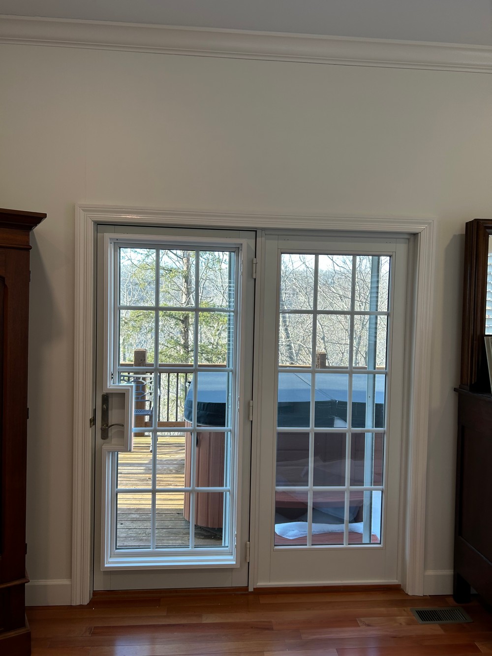 French door cut out plantation shutters palisades rd ballwin mo