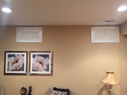 Composite shutters, 3 1/2" louvers, base white
