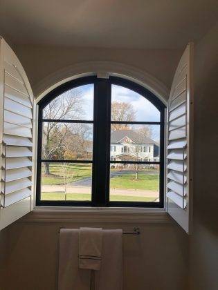 Arch Top Plantation Shutters on Oak Springs Ln in Town and Country, MO